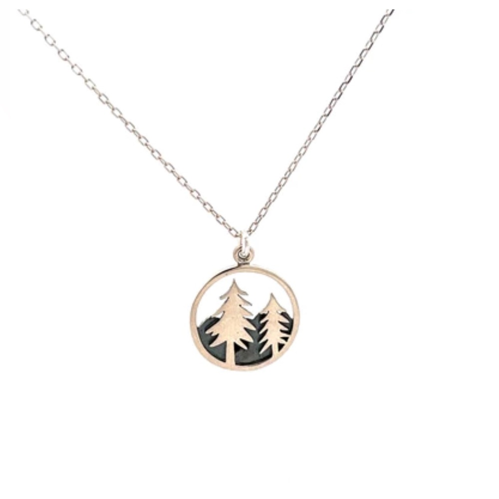Silver Pine Tree Necklace